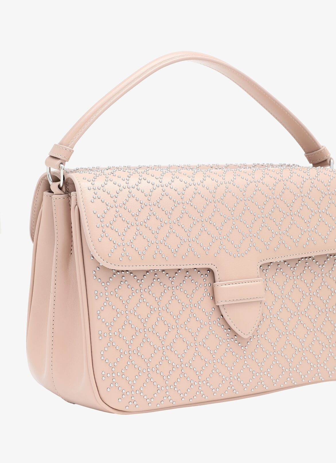 BETTINA MEDIUM CUIR LUX CLOU ARABESQUE SAND ALAÏA SANDY  BETTINA MEDIUM CUIR LUX CLOU ARABESQUE SAND